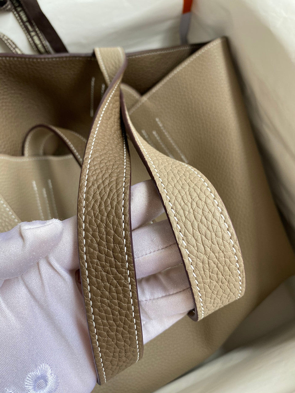 Hermes Double Sens Tote 30 Etoupe & Gris Tourterelle