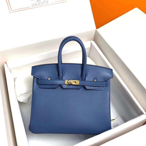 Hermes R2 Blue Agate Birkin 25 cm Swift Gold Hardware