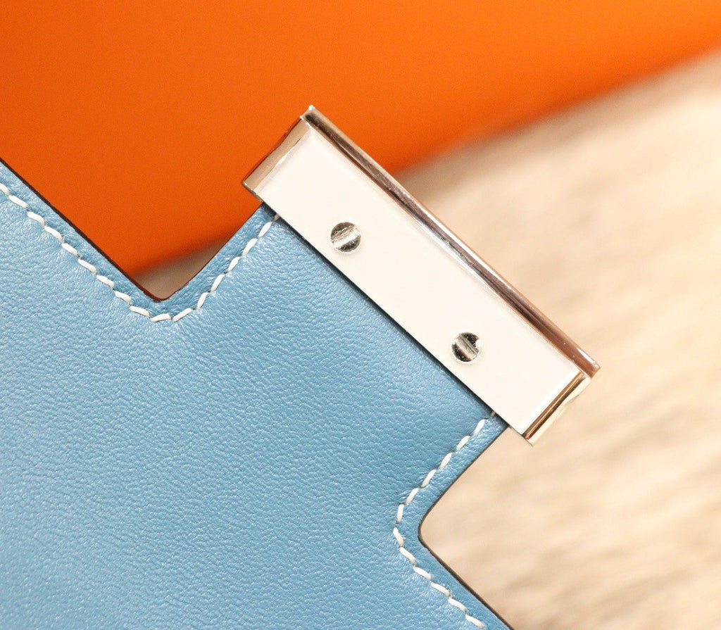 Hermes Blue Jean Constance 24 Epsom bag with palladium Hardwares