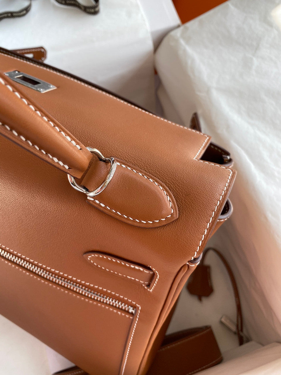 Hermes  Kelly Lakis 32 Gold with Palladium Hardware