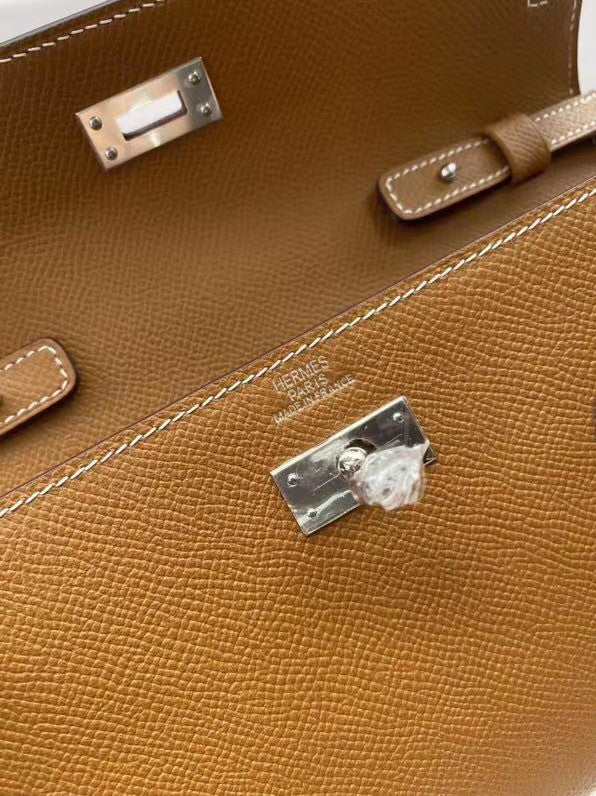 Hermes Kelly Wallet to Go Gold EPSOM PHW