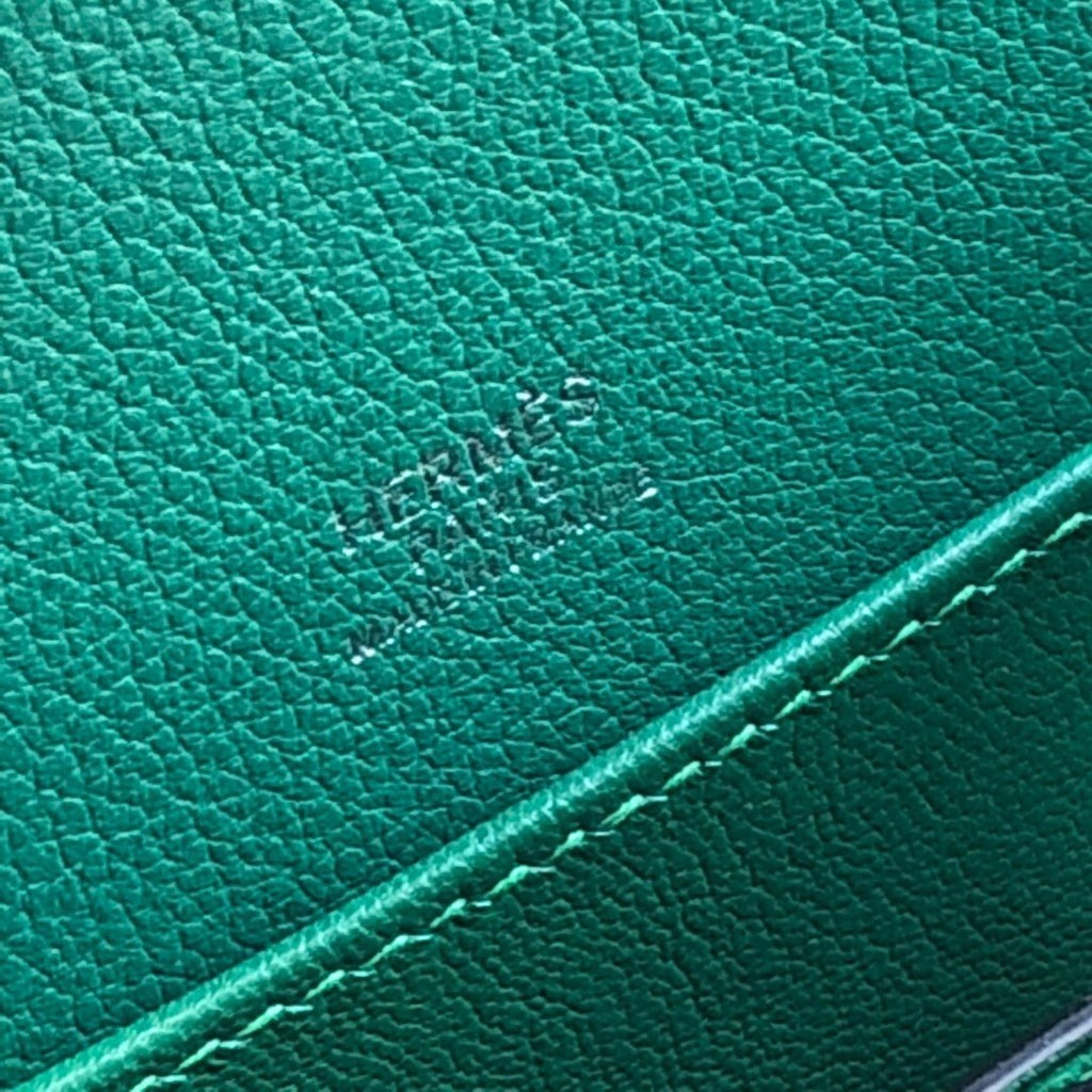 Hermes U4 Vert Evercolor Calfskin Mini Roulis Bag Palladium Hardware