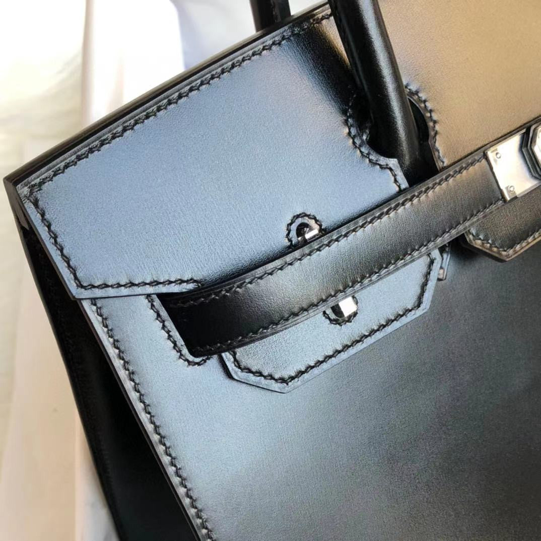 Hermes Black Sellier Birkin 30 Box Calf PHW