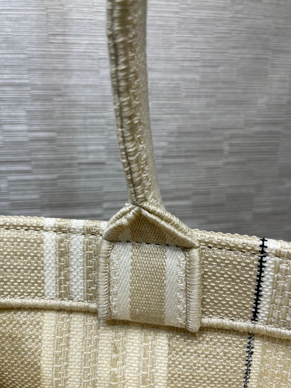 Christian Dior DIOR BOOK TOTE Beige Stripes Embroidery Reference: M1286ZJAT_M925