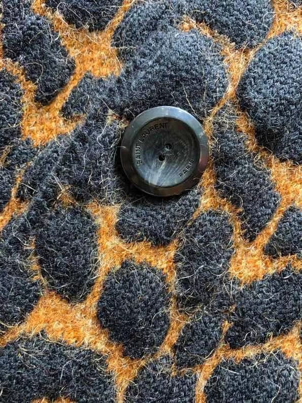 Saint Laurent TAILORED COAT IN LEOPARD-PRINT WOOL AND MOHAIR JACQUARD