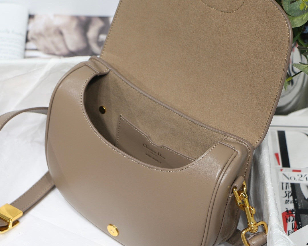 Christian Dior MEDIUM DIOR BOBBY BAG Warm Taupe Grained Calfskin