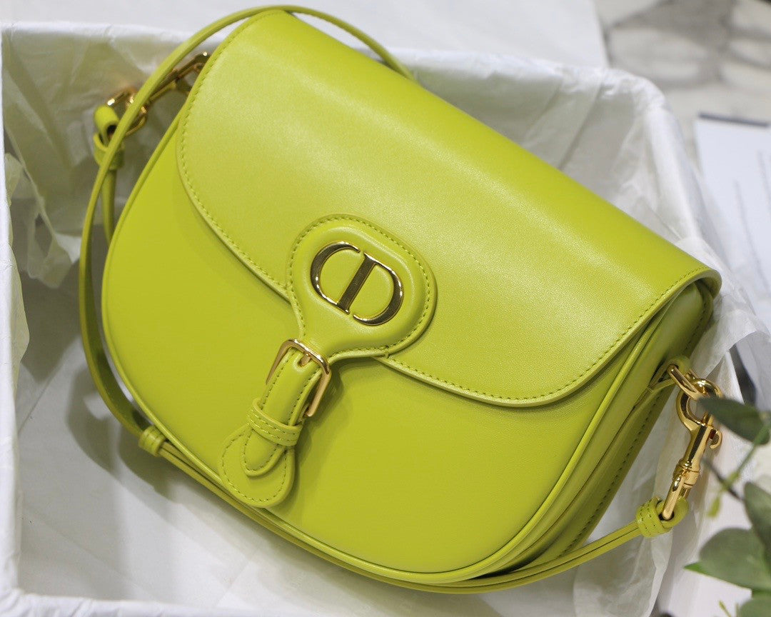 Christian Dior MEDIUM DIOR BOBBY BAG Lime Box Calfskin