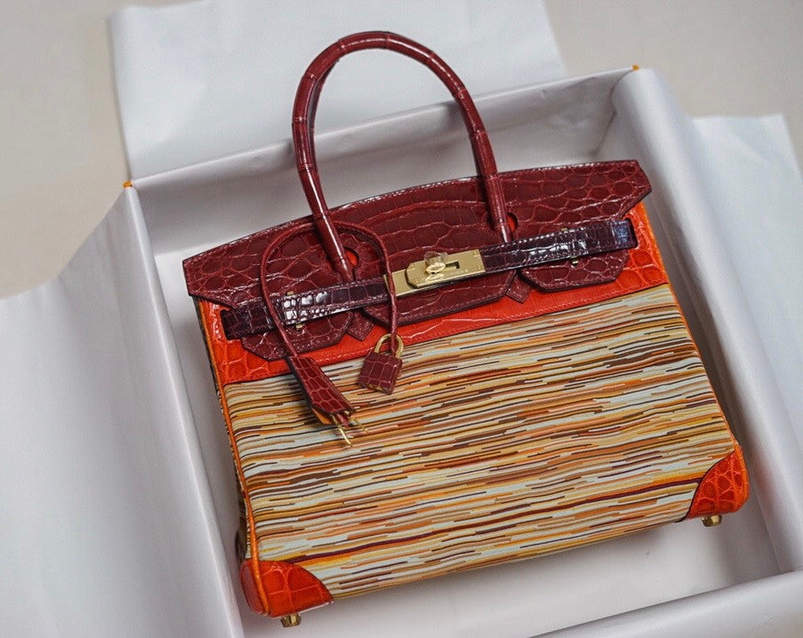Hermes Niloticus Crocodile  Vibrato Leather BIRKIN 25CM Multiple color I I