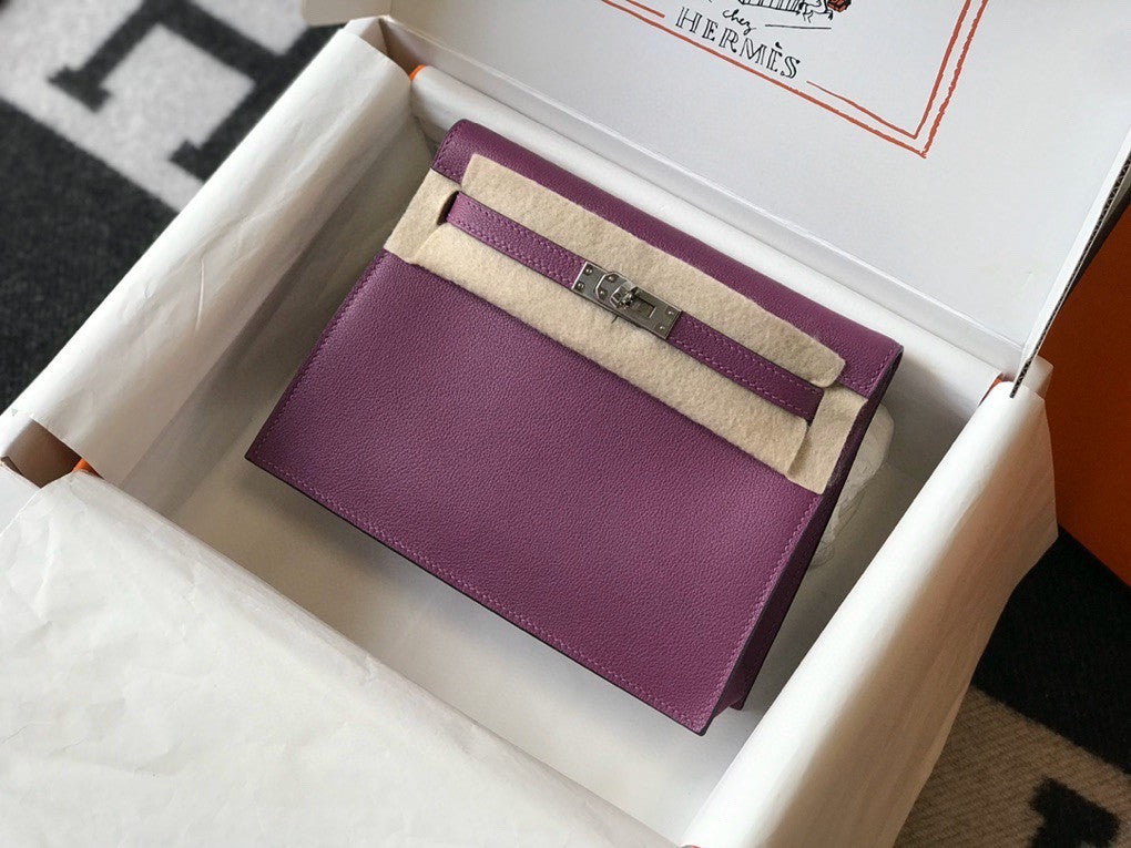 Hermes Anemone Kelly Danse Bag Evercolour Leather Palladium Hardware
