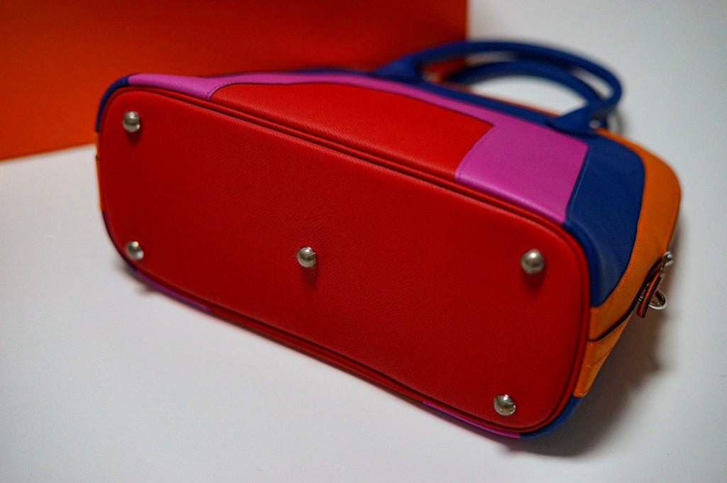Hermès Bolide 1923-30 Rainbow "Sunset" Epsom Palladium Hardware