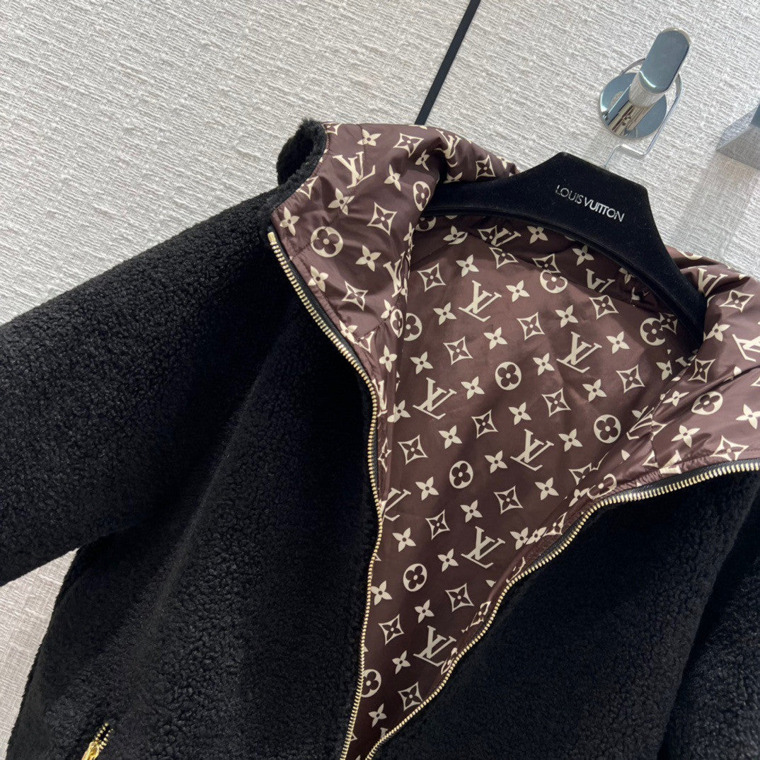 Louis Vuitton 1AAMTB REVERSIBLE BOUCLÉ WOOL PARKA