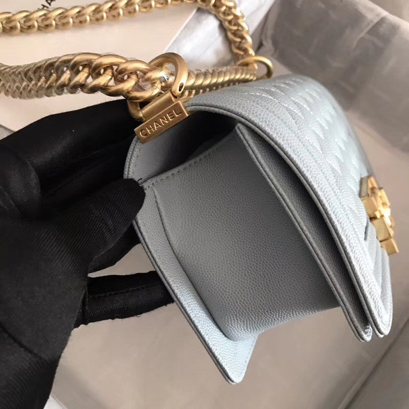 Chanel Small BOY CHANEL Handbag Light Blue