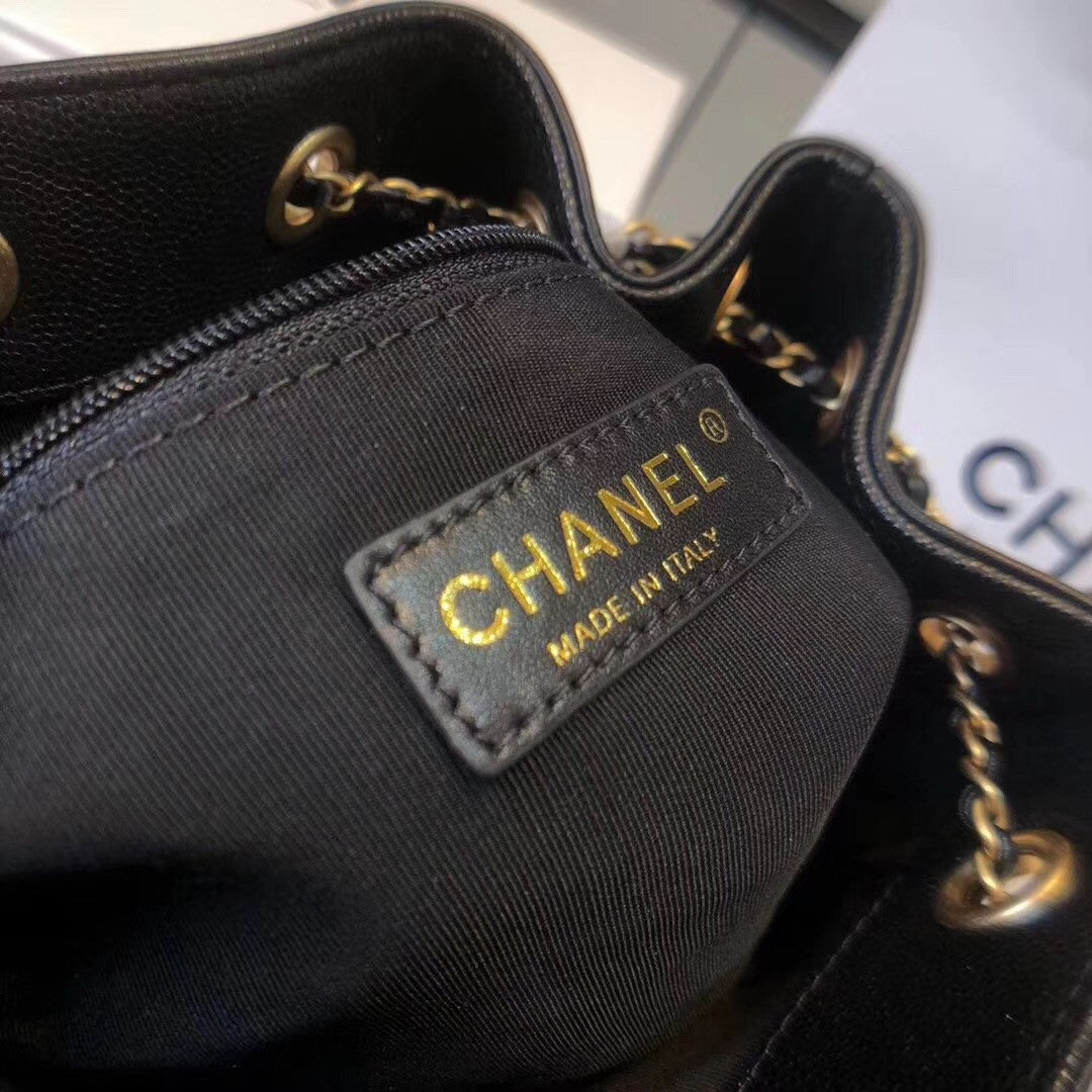 Chanel Drawstring Bag AS373 Black