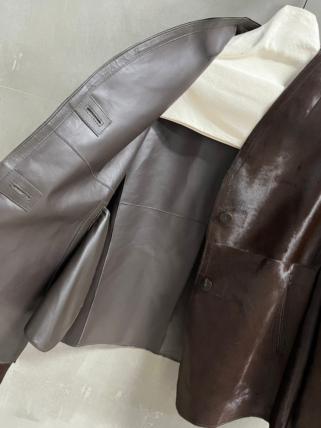 Loro Piana Chocolate Brown Calf Hair Jacket — New Release Loro Piana