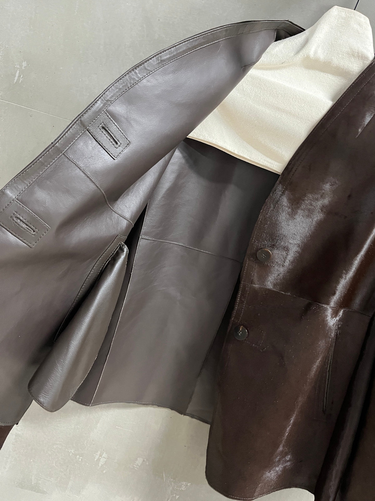 Loro Piana Chocolate Brown Calf Hair Jacket — New Release Loro Piana