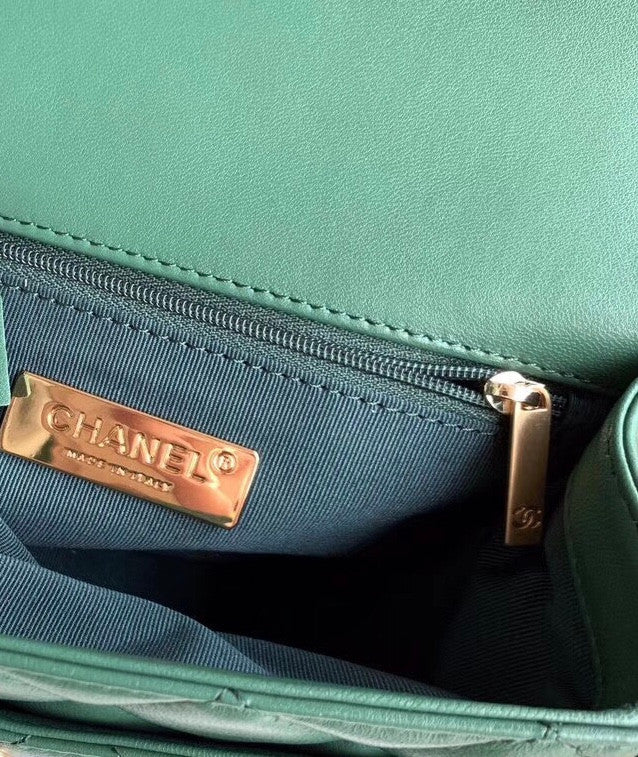 Chanel Flap Bag With Top Handle AS0970 Green