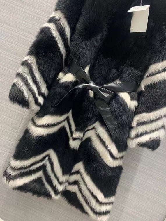 Givenchy chevron coat - Black