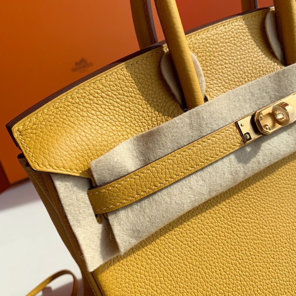 Hermes Hermes 9D Birkin 25 cm Togo Gold Hardware