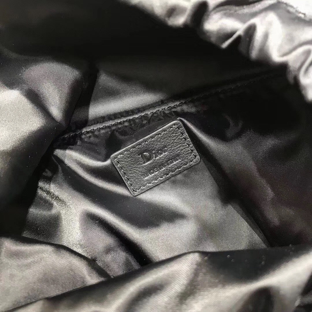 Christian Dior SADDLE BACKPACK IN BLACK NYLON
