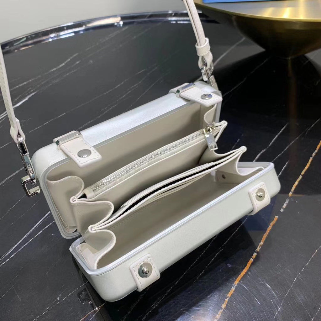 Christian Dior Gray DIOR AND RIMOWA PERSONAL CLUTCH IN ALUMINUM AND GRAINED CALFSKIN