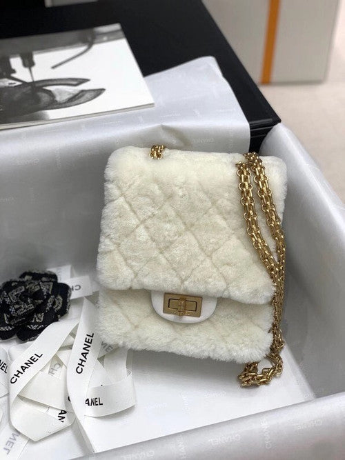 Chanel Mini 2.55 Handbag White