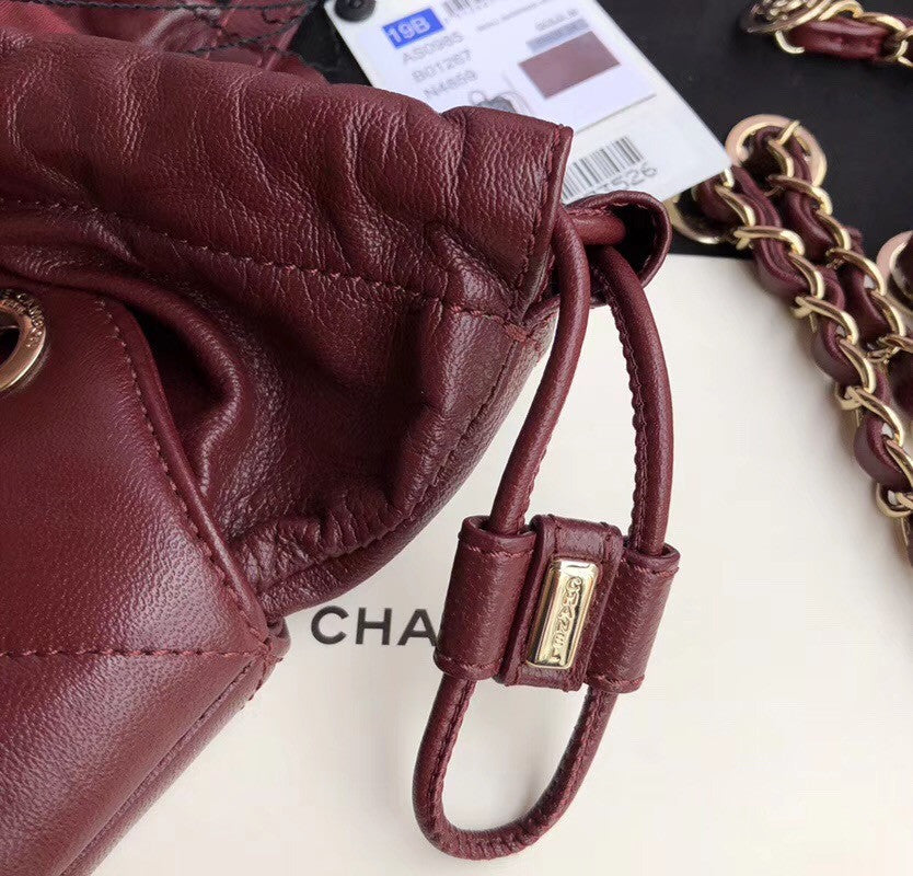 Chanel Shopping Bag SS2019 Bordeaux