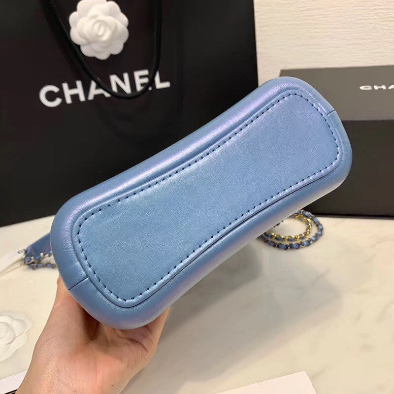 CHANEL'S Iridescent GABRIELLE Small Hobo Bag Blue