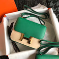 Hermes Vert Vértigo Constance Epsom leather 18cm Gold Hardware