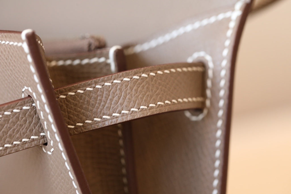 Hermes Kelly Wallet to Go Etoupe EPSOM PHW