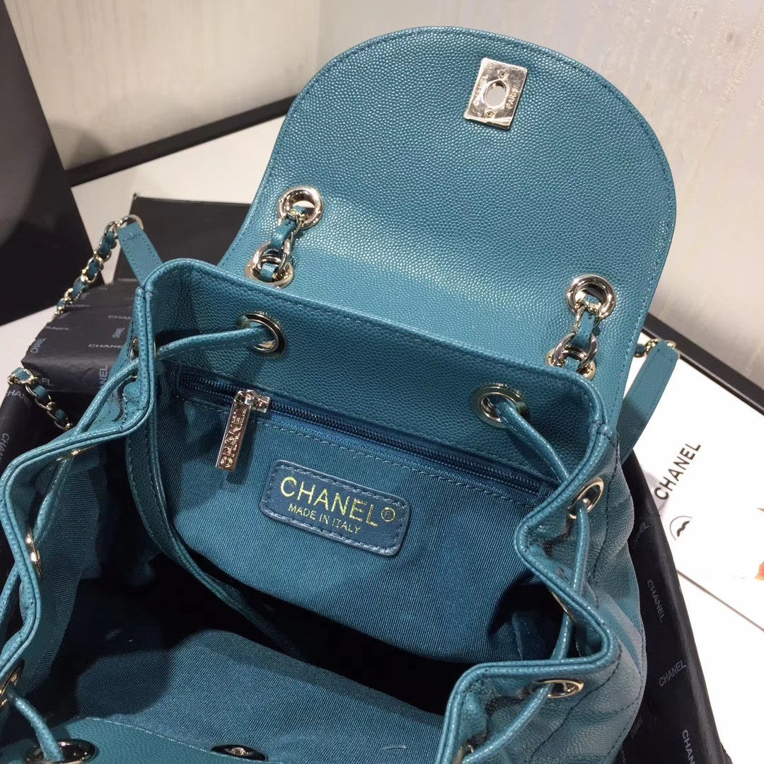 Chanel DUMA LEATHER BACKPACK BLUE