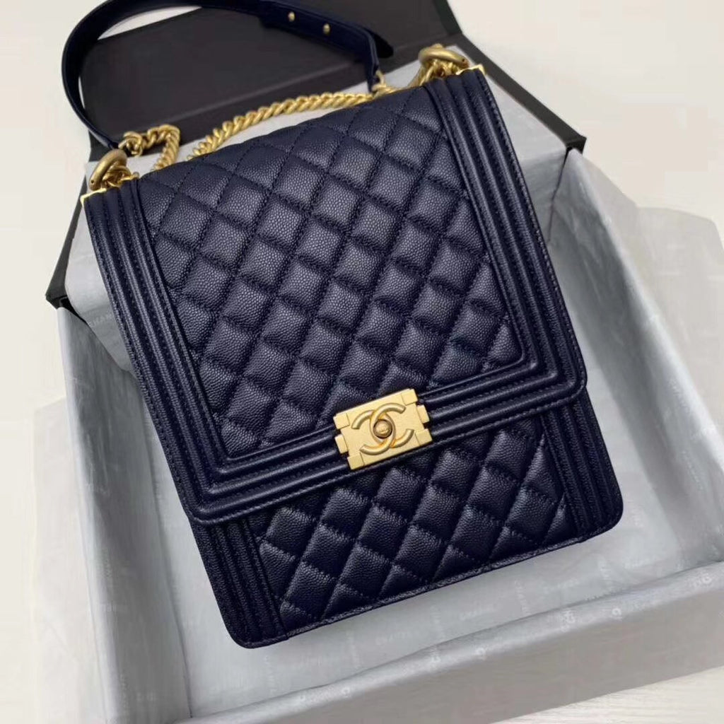 Chanel Large BOY CHANEL Handbag AS0132 Black