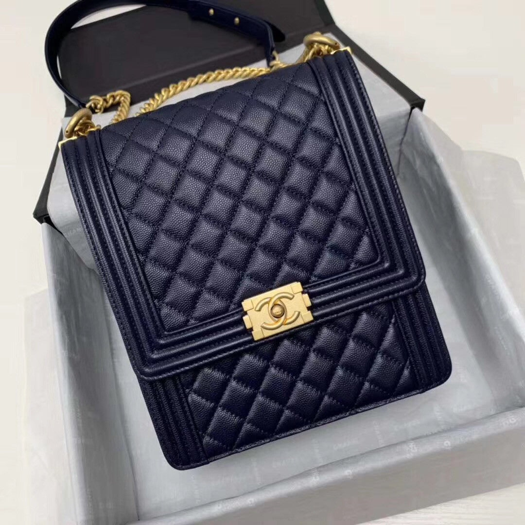 Chanel Large BOY CHANEL Handbag AS0132 Black