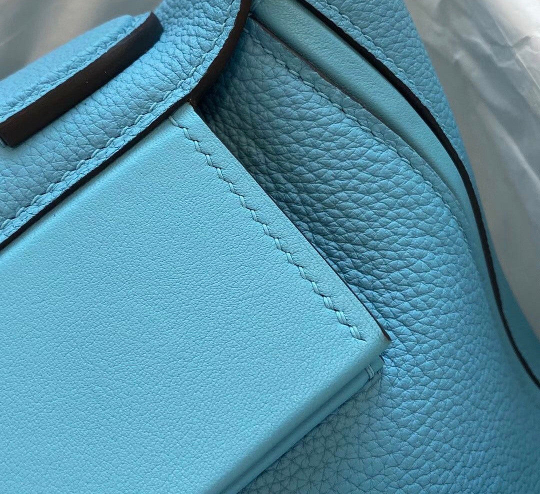 Hermes Kelly 24/24 P3 Bleu Du Nord  Swift & Togo Leather with Palladium Hardware