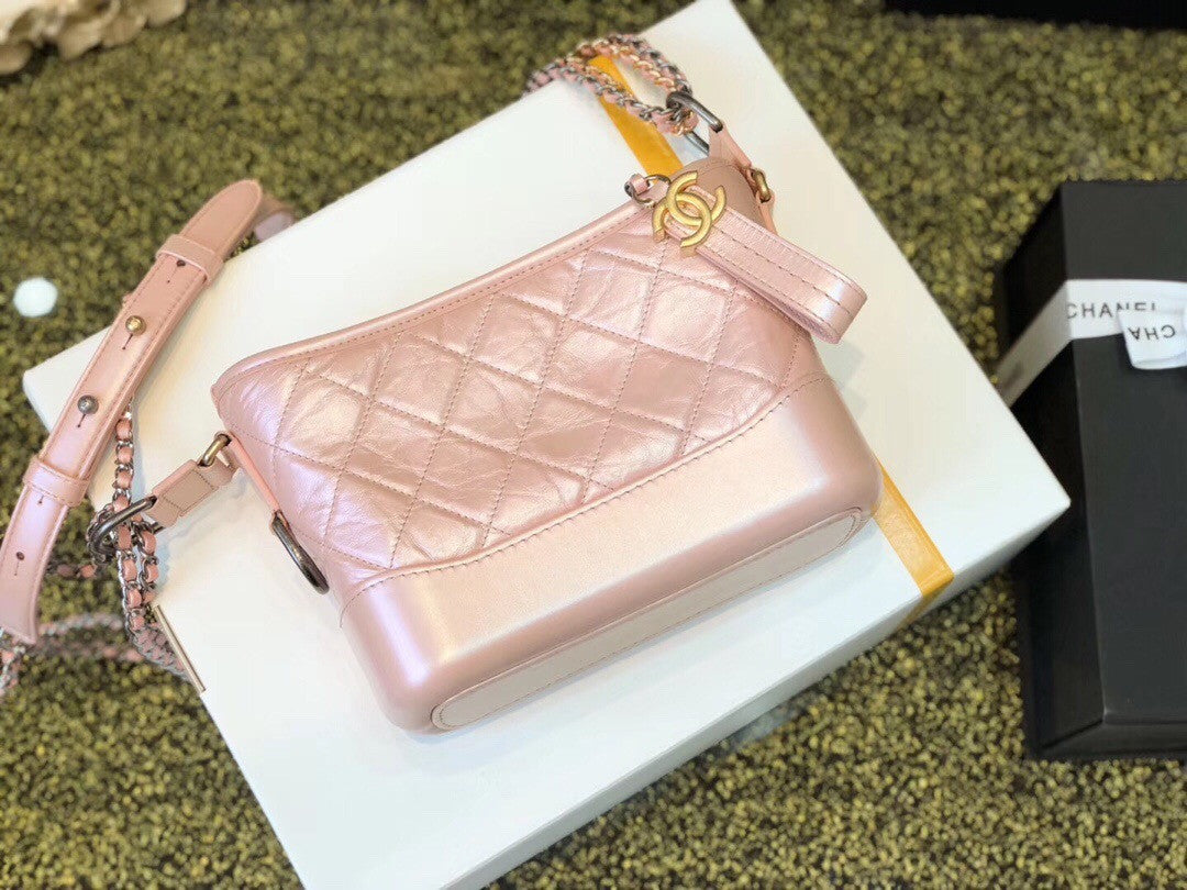 CHANEL'S Iridescent GABRIELLE Small Hobo Bag Pink
