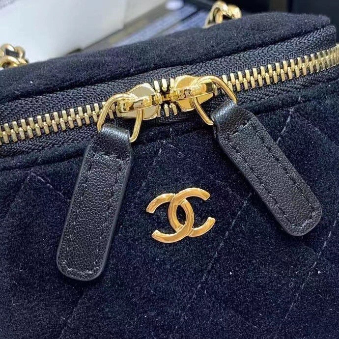 Chanel Small Vanity with Chain Black