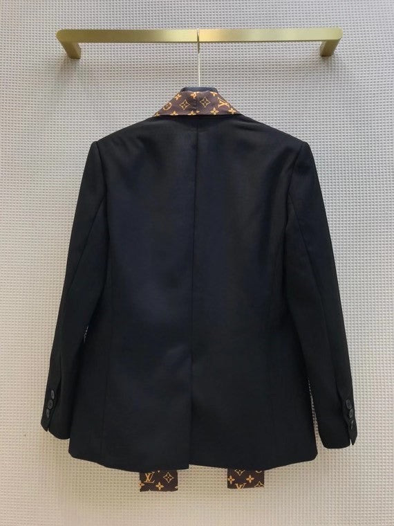 Louis Vuitton WOOL AND MOHAIR BACHETTE BLAZER WITH EMBROIDERED SCARF