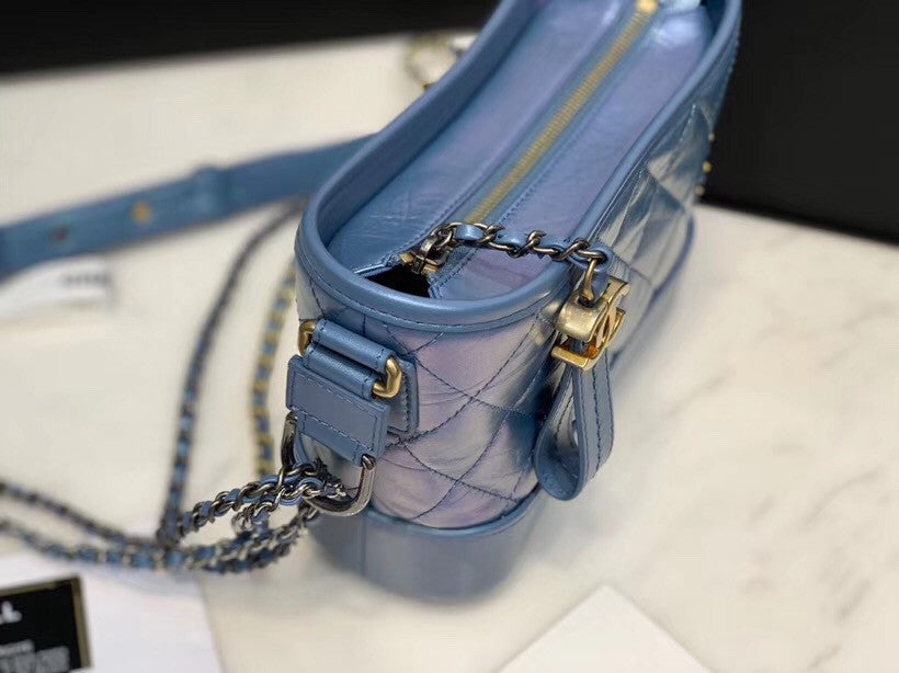 CHANEL'S Iridescent GABRIELLE Small Hobo Bag Blue