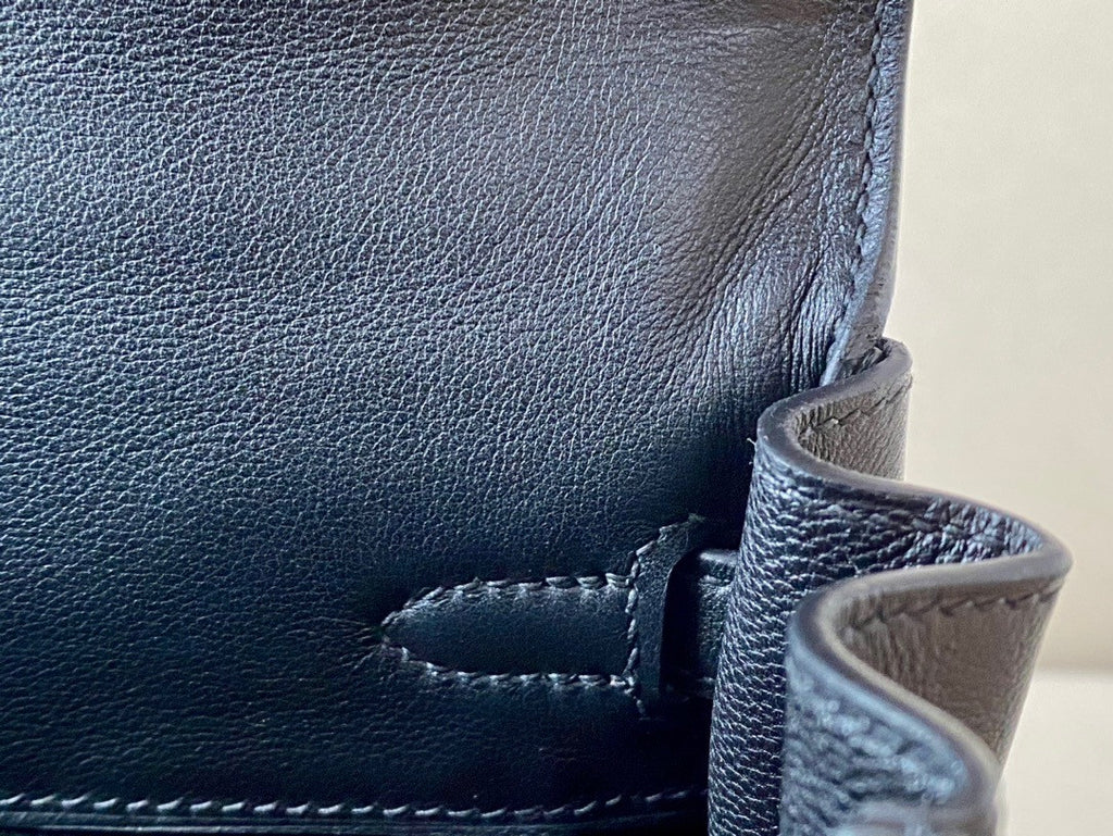 Hermes Black Kelly 25 cm Swift Gold Hardware.