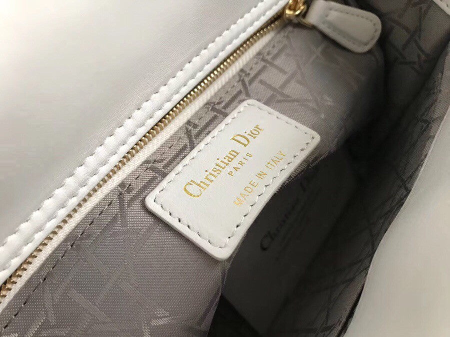 Christian Dior MY ABCDIOR LAMBSKIN BAG White