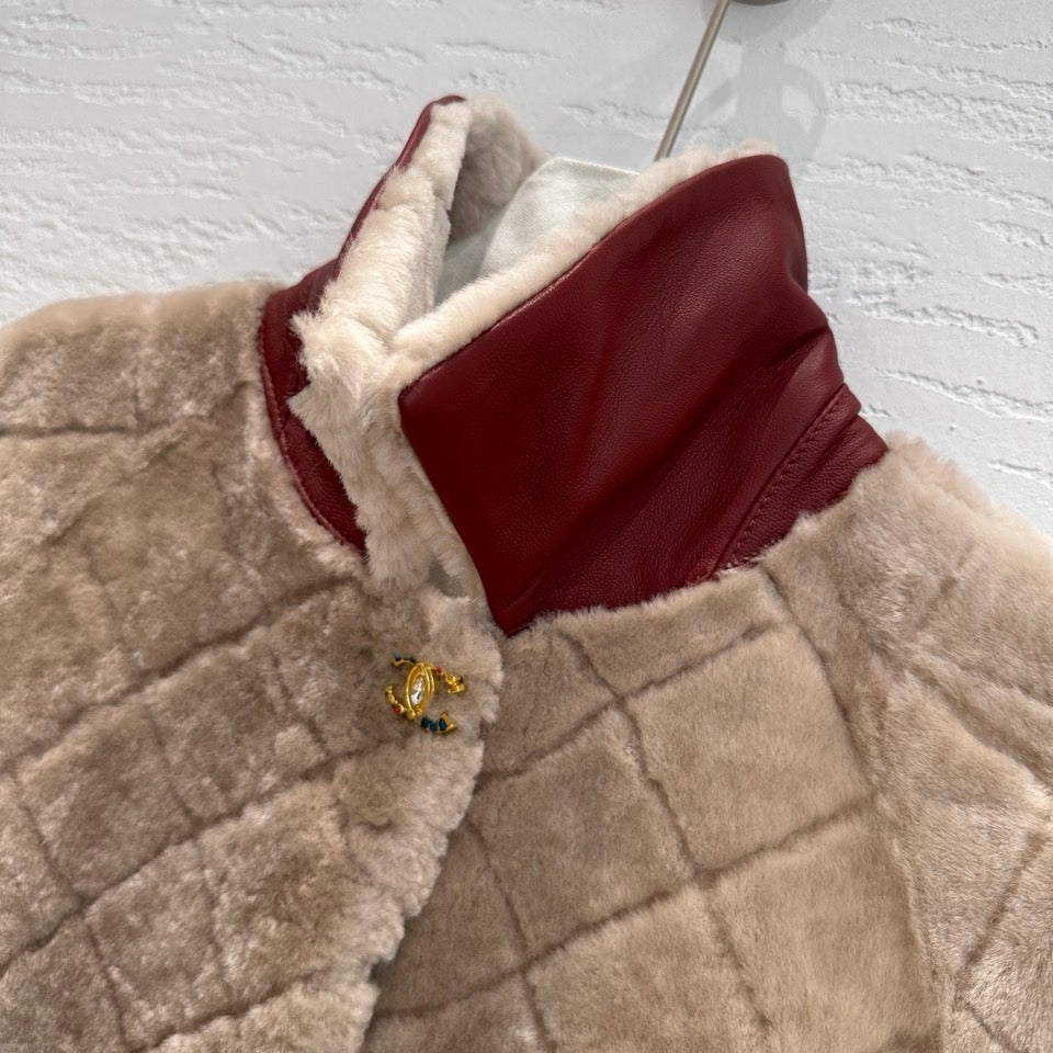 Chanel Shearling Coat with Diamond Quilting, Leather Belt and CC Logo — Fall/Winter 2026-2027 Chanel