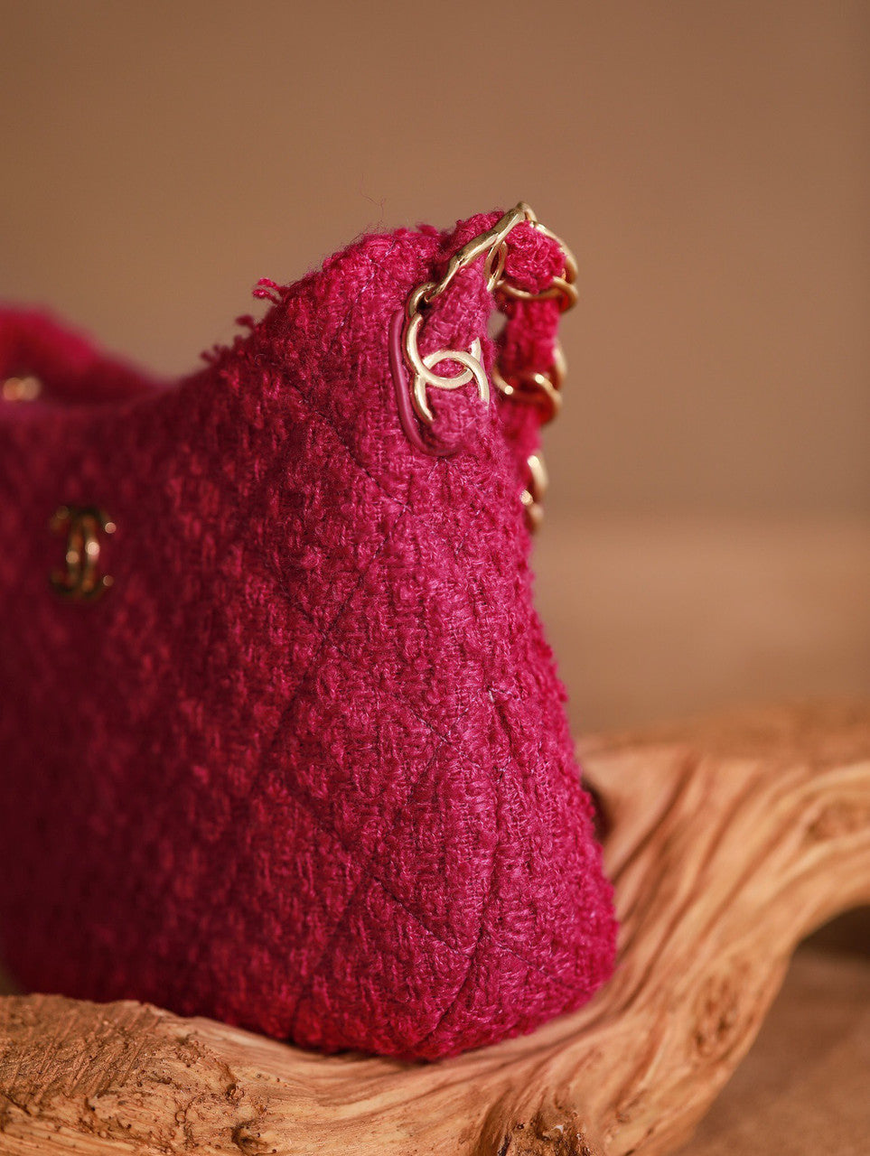 Chanel Cashmere Tweed HOBO HANDBAG