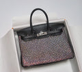Hermes Black Birkin 30 Swift Leather with Swarovski crystal(Carried by Paris Hilton)