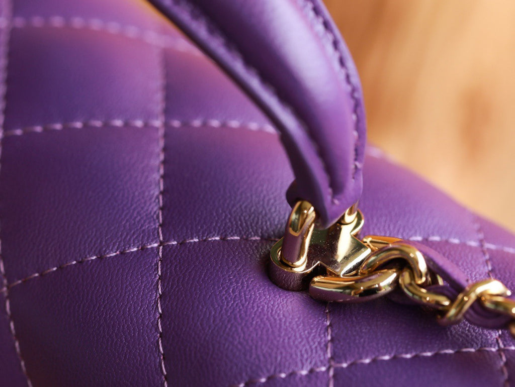 Chanel Fall-Winter 2022/23 Pre-Collection Purple  MINI FLAP BAG WITH TOP HANDLE