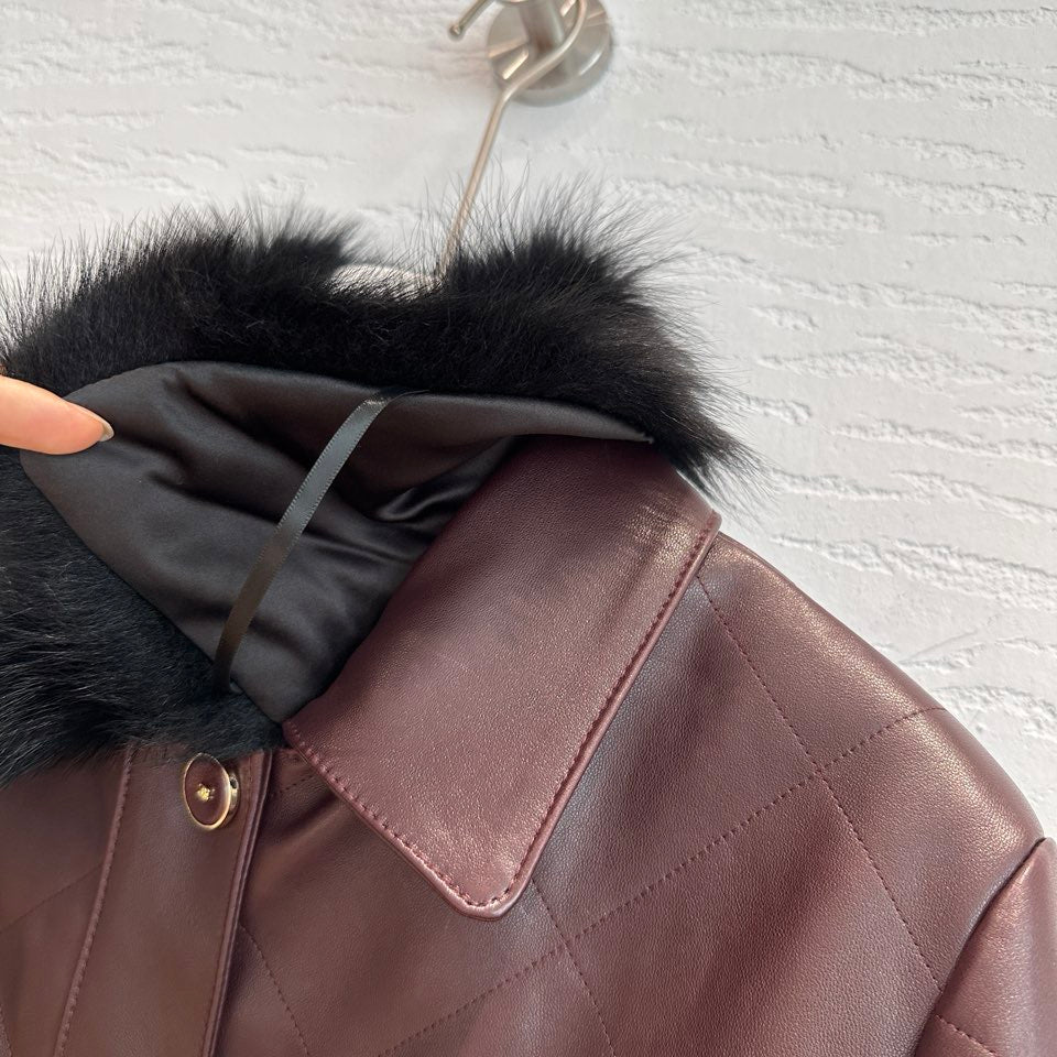 Chanel Quilted Leather Bomber Jacket with Detachable Fur Collar and CC Logo Buttons — Fall/Winter 2026-2027 Chanel
