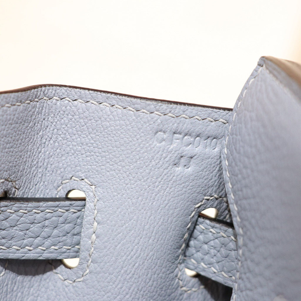 Hermes J7 Blue Lin Birkin 25cm Togo Palladium Hardware