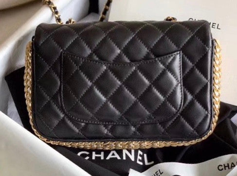 Chanel Limited Edition Flap Bag with Imitation Pearls & Gold Metal