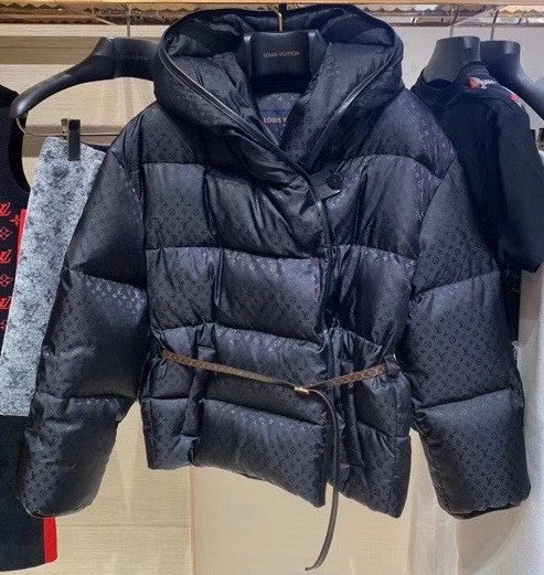 Louis Vuitton 1A83YK MONOGRAM JACQUARD HOODED DOWN JACKET