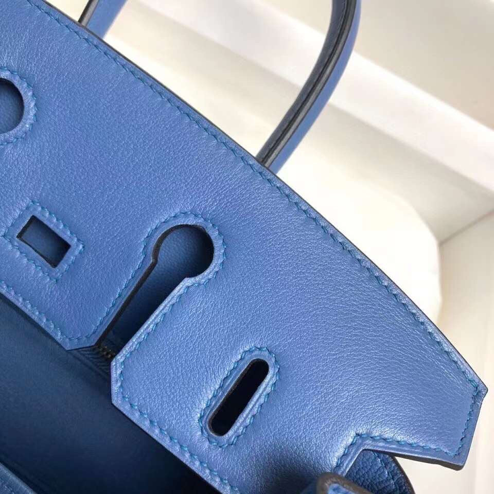 Hermes R2 Blue Agate Birkin 25 cm Swift Gold Hardware