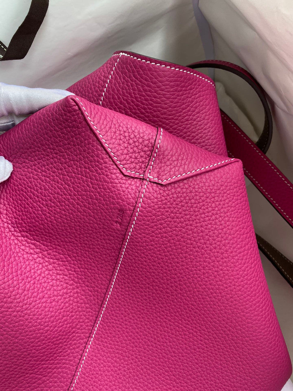 Hermes Double Sens Tote 30 Etoupe & Rose Pourpre