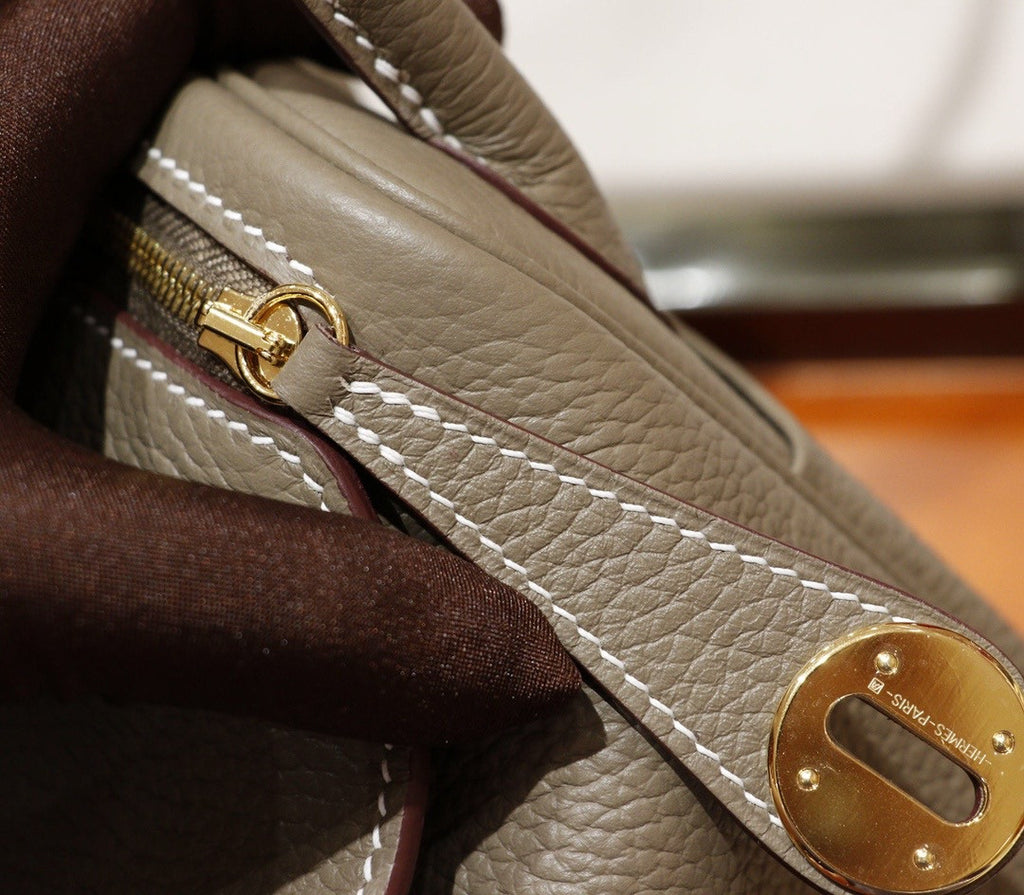 Hermes Mini Lindy 20cm Bag Etopue Togo Leather Gold Hardware